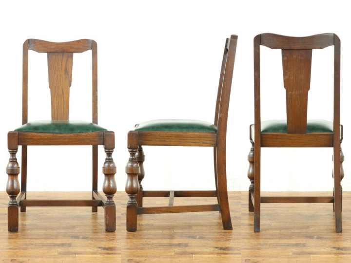 落ち着いた雰囲気 張替済ダイニングチェア 58750在庫4脚