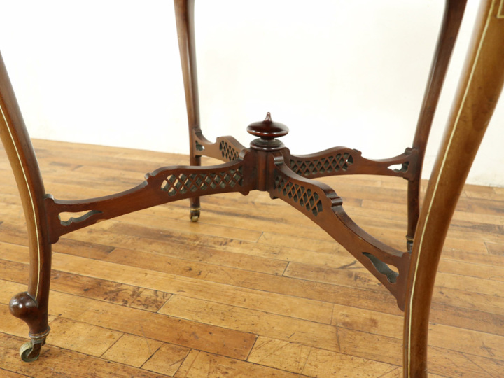 大変希少なお品 素晴らしいインレイ エドワーディアンゲームテーブル