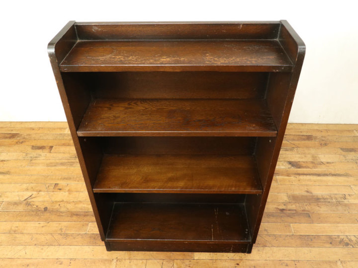 アンティーク棚 素朴さのなかに味わい深さが詰まった オープンブックケース 59026