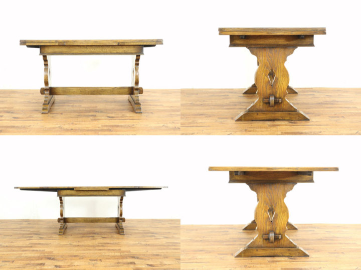 ちょっと大きめサイズのイギリスアンティークドローリーフテーブル