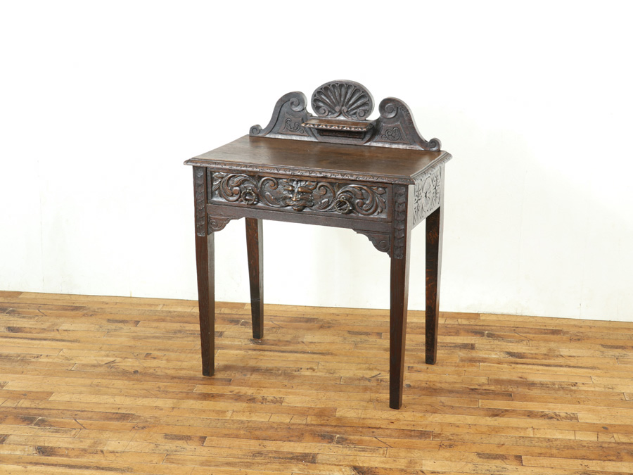 アンティークテーブル 引き出しが付いた珍しいサイドテーブル 引き出し付きサイドテーブル 59112 アンティーク家具 ウェブサイト商品
