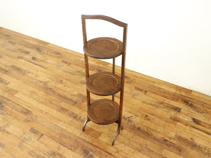 アンティーク　二段式ケーキスタンド Pewter2段ケーキスタンドBird Cage