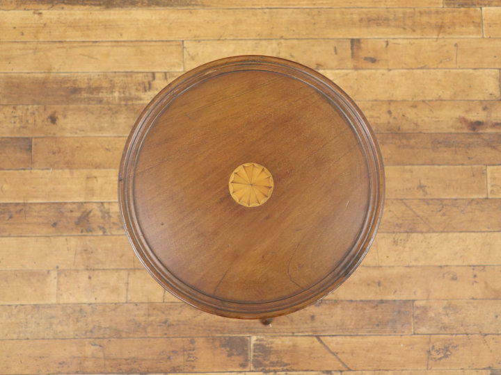 木製花模様インレイテーブル アンティーク インレイ (象嵌) ラウンドテーブル.1 | Antiques Knock