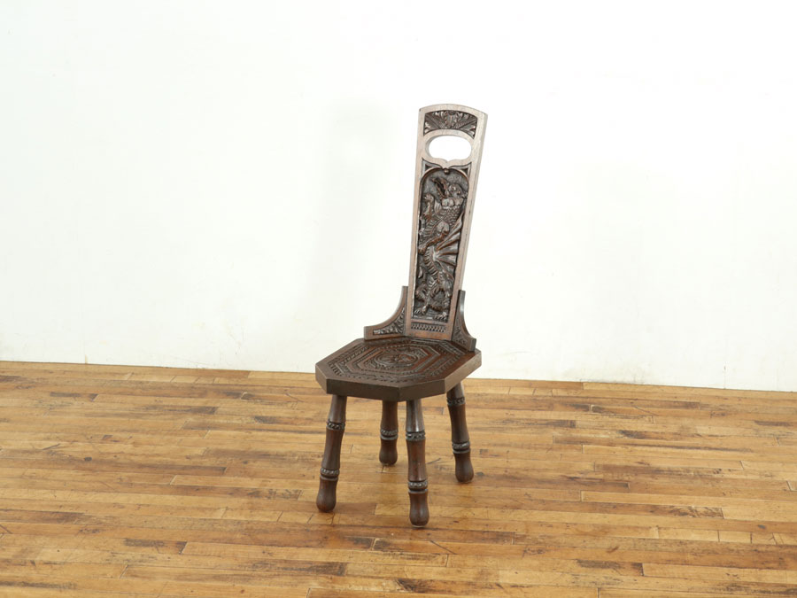 洋書の挿し絵のようなドラゴン 1900年頃スピニングチェア 59161