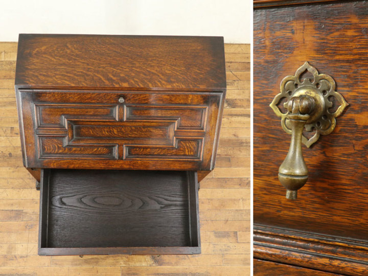 イギリスアンティーク ツイストレッグライティングビューロー 59181