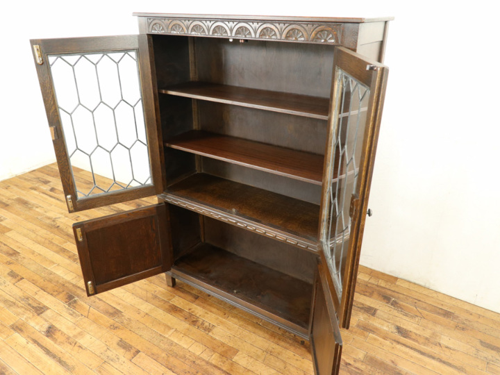 英国 イギリス アンティーク チューダー様式 リネンフォールド ブック