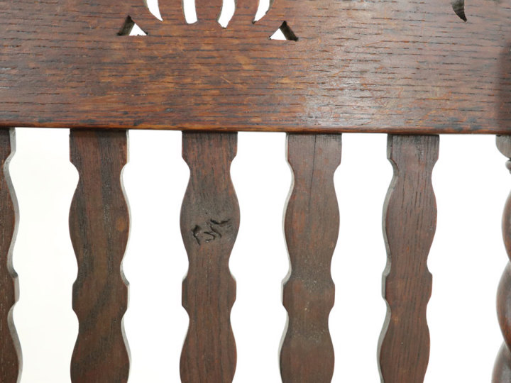 イギリスアンティーク クラウントップ ダイニングチェア 59241在庫2脚