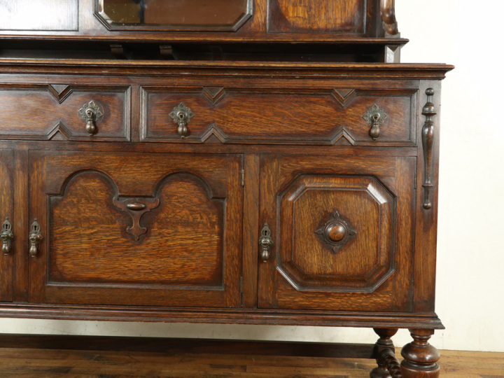 ミラー下の棚が可愛い ミラーバックサイドボード 59262 アンティーク