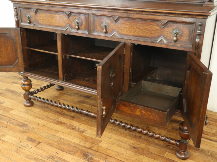 ミラー下の棚が可愛い ミラーバックサイドボード 59262 アンティーク