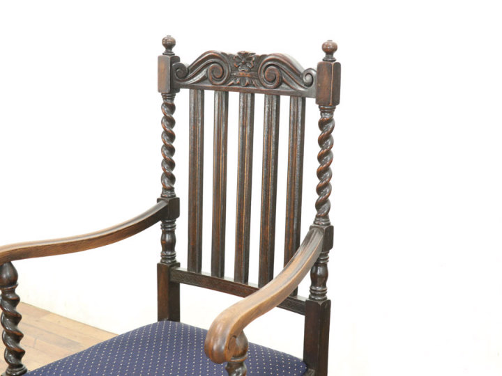 イギリスアンティーク アームチェア 59418 アンティーク家具 ウェブ