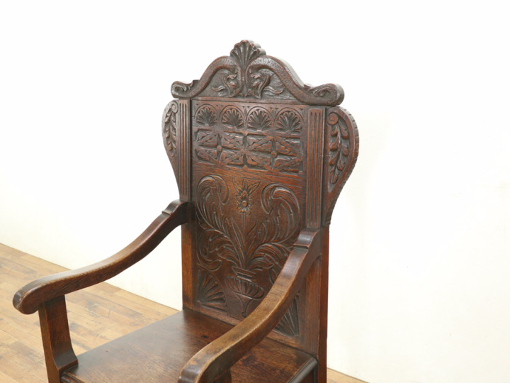 希少Brighton ブライトン オーク材 アームチェア イギリス アンティーク 希少Brighton ブライトン オーク材 アームチェア イギリス アンティーク