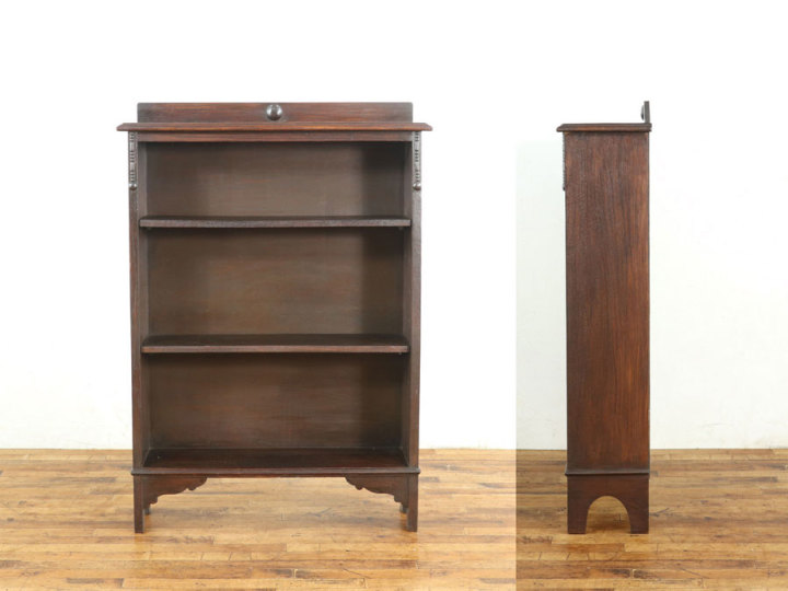 きつね！古い陳列棚　レトロな佇まい　① アンティーク きつね！古い陳列棚 レトロな佇まい ① アンティーク きつね