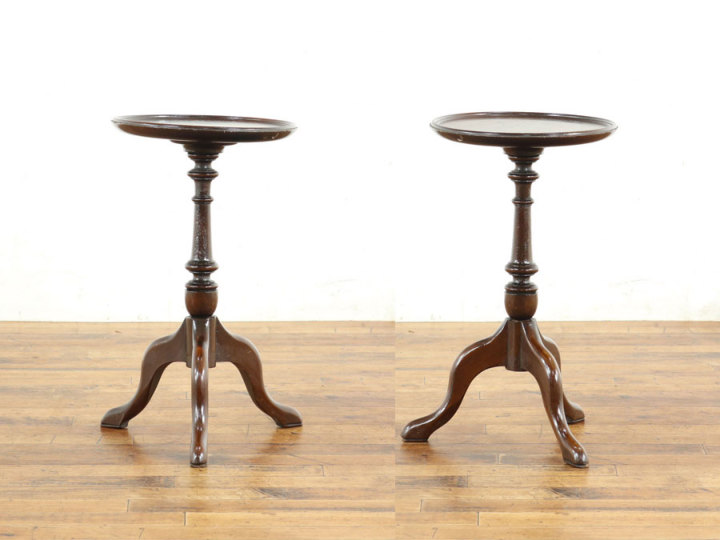 丸天板のウッドトップワインテーブル 59480 アンティーク家具 ウェブ