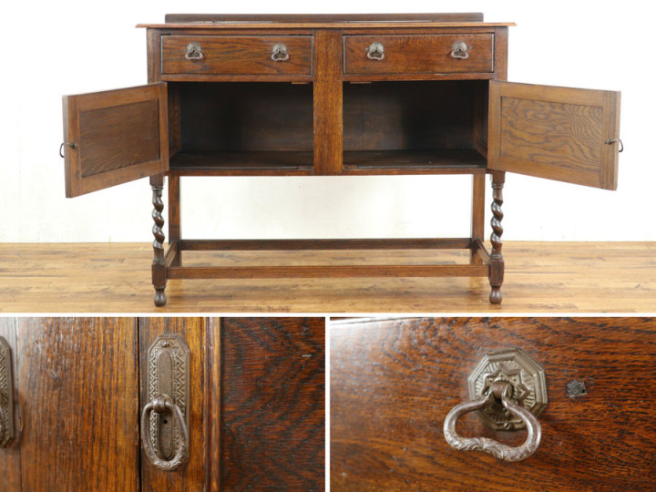 シンプルを極めた イギリスアンティークサイドボード 59497