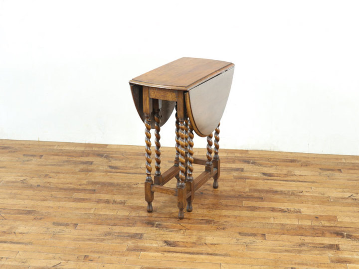 イギリスアンティーク ツイストレッグ ゲートレッグテーブル 59545