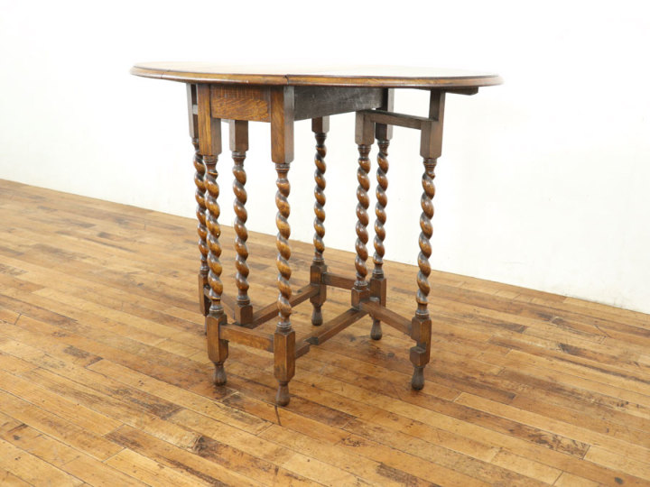 イギリスアンティーク ツイストレッグ ゲートレッグテーブル 59545