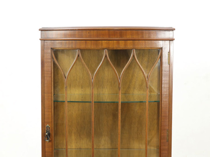 【マホガニー家具】　ショーケース マホガニーの杢目が魅力 ショーケース 59636 アンティーク家具 ウェブ