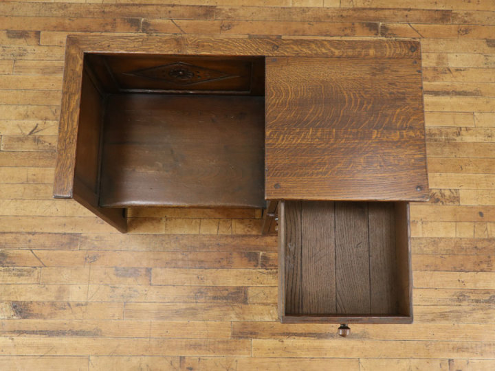 収納たっぷり、テレフォンベンチ 59663 アンティーク家具 ウェブサイト