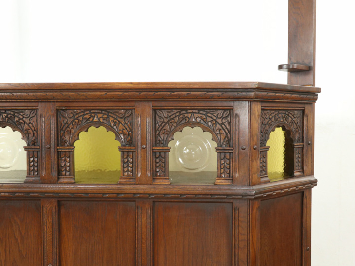 英国　高級家具 OLD CHARM WOOD BROTHERS バーカウンター BAR & BARSTOLAR, oak, Old Charm Furniture, Wood Bros