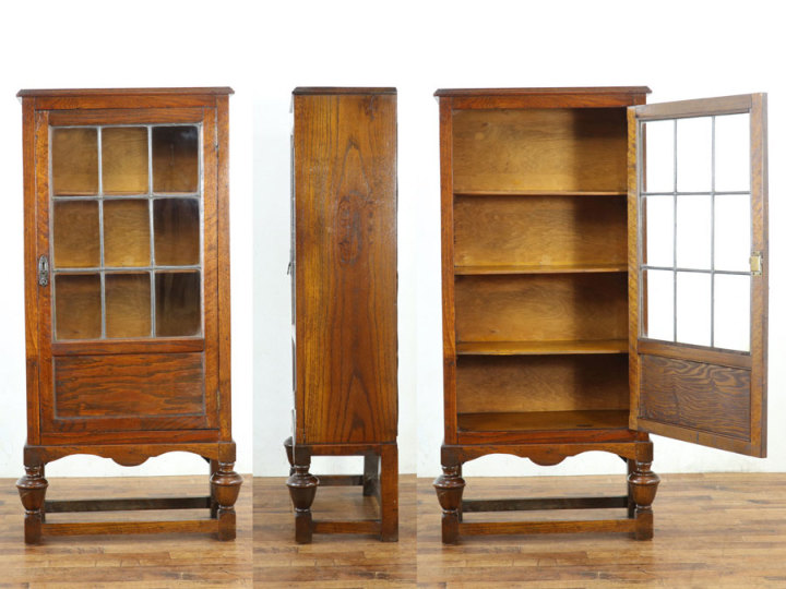 アンティークキャビネット　ビンテージ こんなサイズが欲しかった！コンパクトサイズ ブックケース 59789