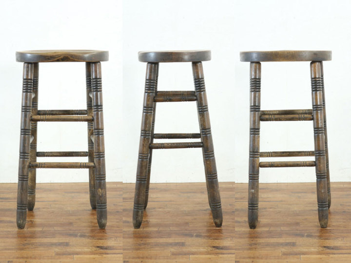 バーカウンターなどにおすすめ ハイスツール 59860c アンティーク家具