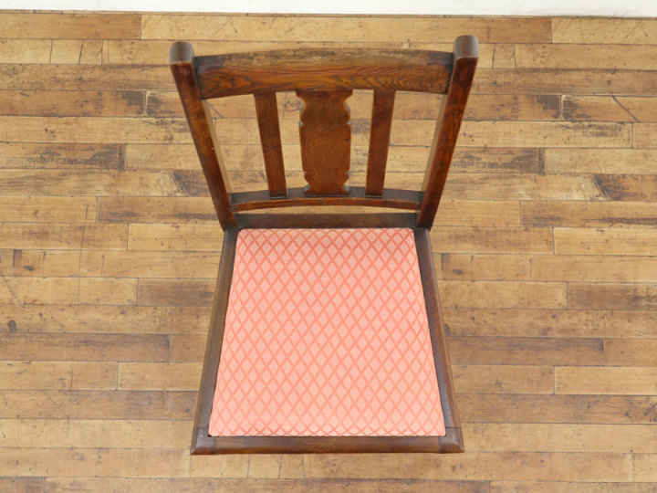 みーたろ様専用 アンティーク 払い下げ ダイニングチェア 2 さりげない魅力 イギリアンティーク家具 張替済ダイニングチェア 59875