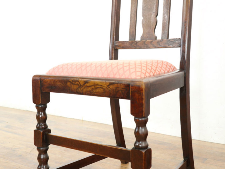 イギリス アンティーク 家具 ダイニング チェア オーク 椅子 英国 403A