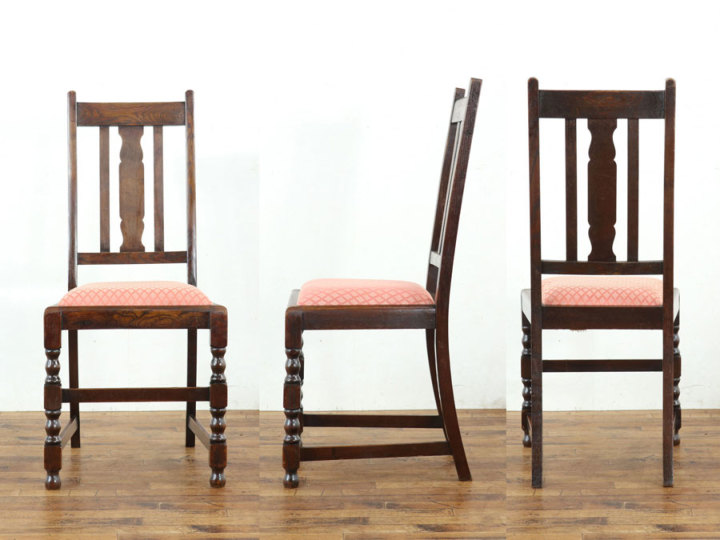 さりげない魅力 イギリアンティーク家具 張替済ダイニングチェア