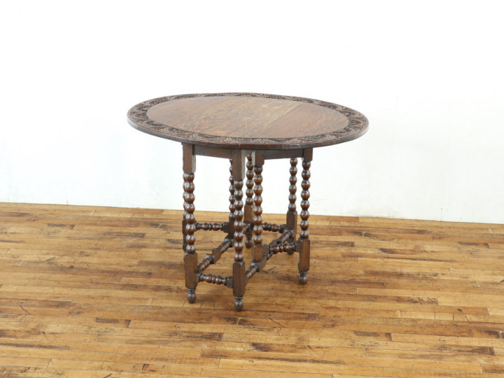 ボビンターニング ゲートレッグテーブル 59878 アンティーク家具