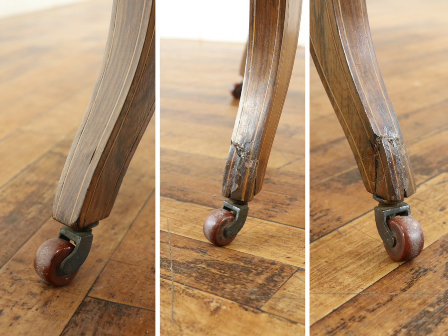 エドワーディアンのかっこいいデザイン 天板拡張式 サイドテーブル