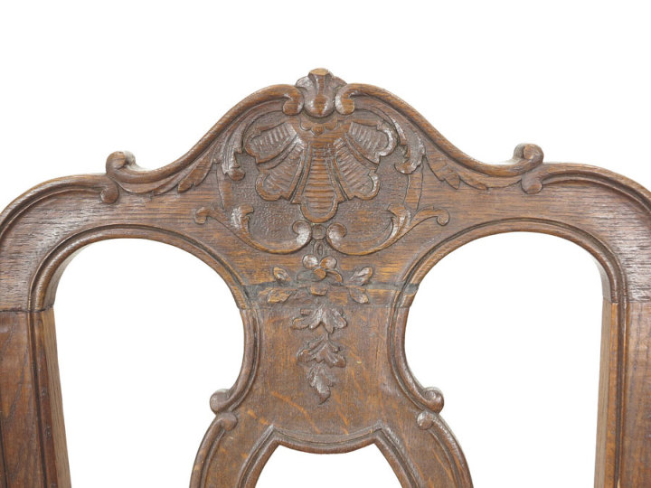 アンティークチェア 張替え済 張替済猫脚ハイバックチェア 62300 アンティーク家具 ウェブサイト商品