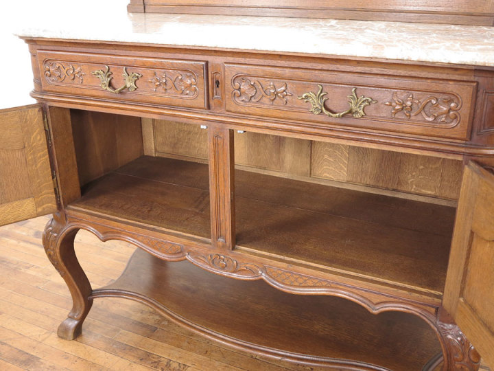 大理石ミラーバックキャビネット 62657 アンティーク家具 ウェブサイト