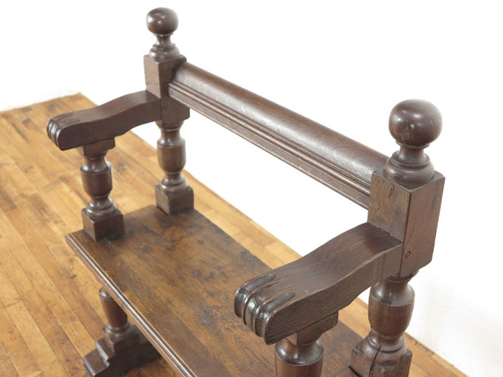 小ぶりで可愛いアンティークベンチ 62790 アンティーク家具 ウェブ