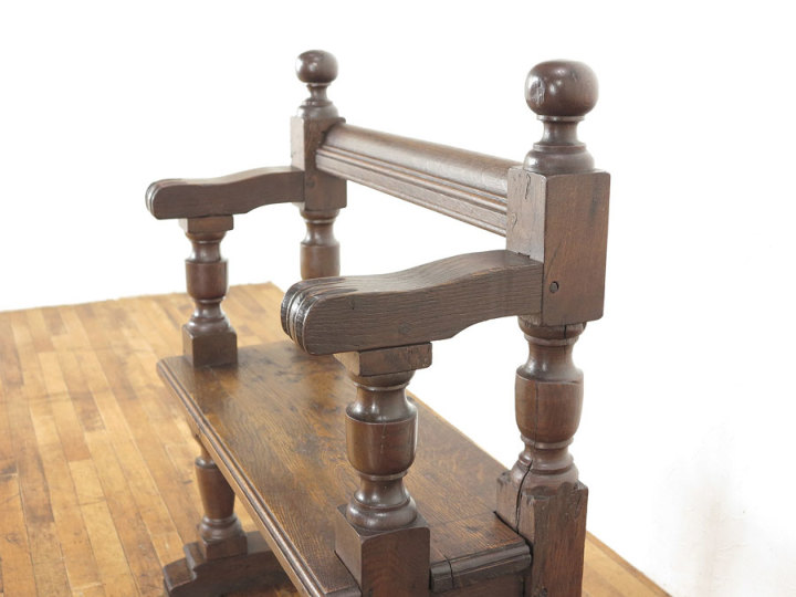 小ぶりで可愛いアンティークベンチ 62790 アンティーク家具 ウェブ