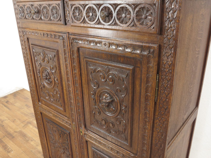 実用性も魅力 アルモワール キャビネット 62983 アンティーク家具