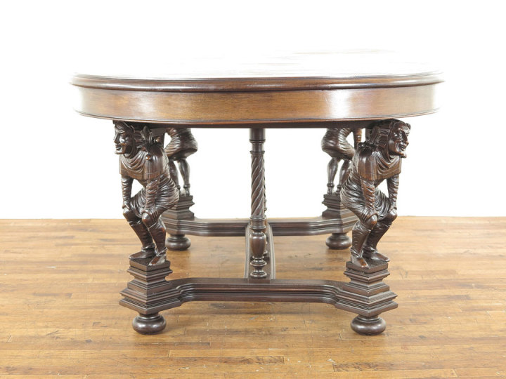 大きめサイズのダイニングテーブル 62993b アンティーク家具 ウェブ