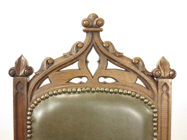 ゴシックスタイル張替済チェア 63083在庫6脚 アンティーク家具 ウェブ