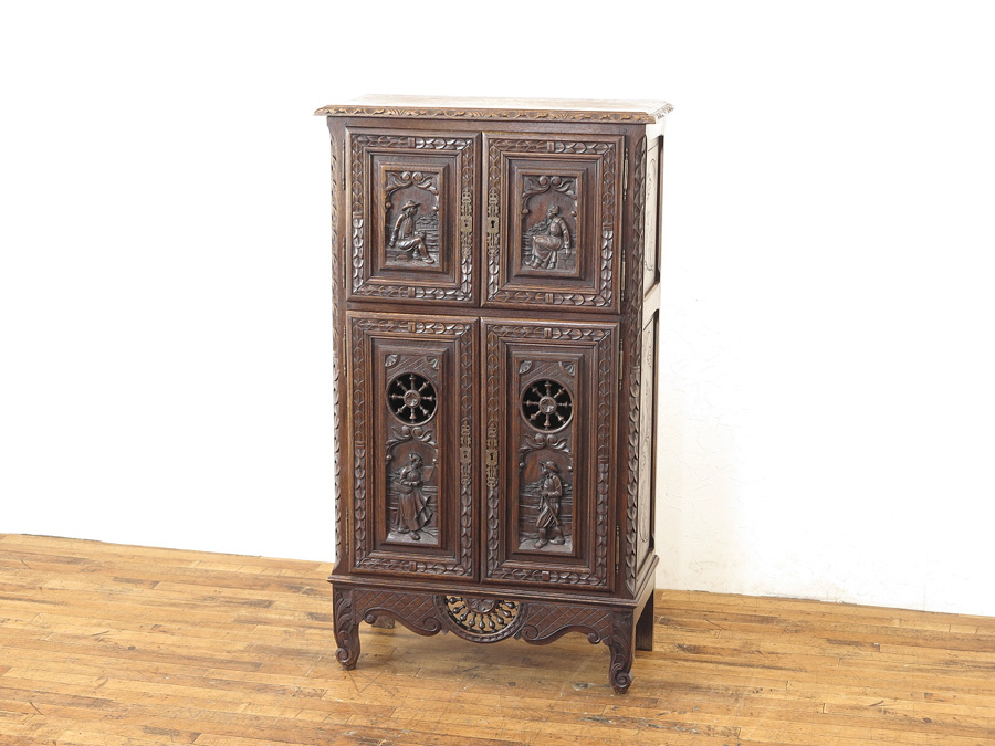 古いキャビネット サイドキャビネット 63108 アンティーク家具 ウェブサイト商品