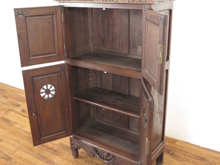 古いキャビネット サイドキャビネット 63108 アンティーク家具 ウェブサイト商品