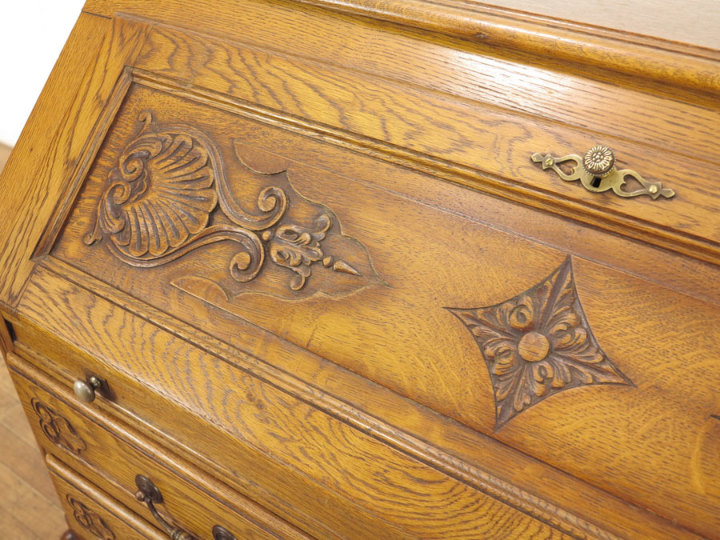 猫足ライティングビューロー ※8月上旬までの出品予定 猫足ライティング