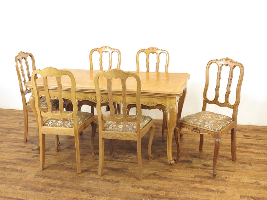 テーブル・チェア6脚セット 63445 アンティーク家具 ウェブサイト商品
