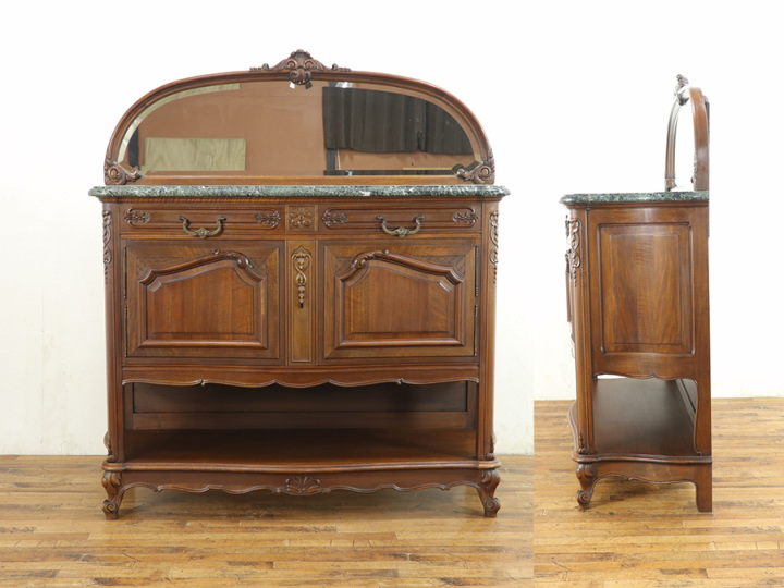 大理石天板 キャビネット 63607a アンティーク家具 ウェブサイト