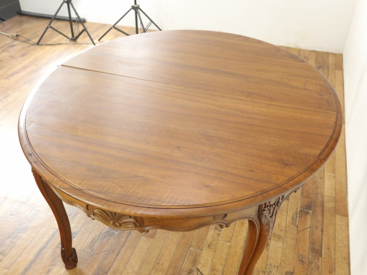 非常に珍しい丸形ダイニングテーブル 63607b アンティーク家具 ウェブ 