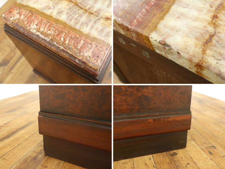 大理石天板のナイトテーブル 64278 アンティーク家具 ウェブサイト商品