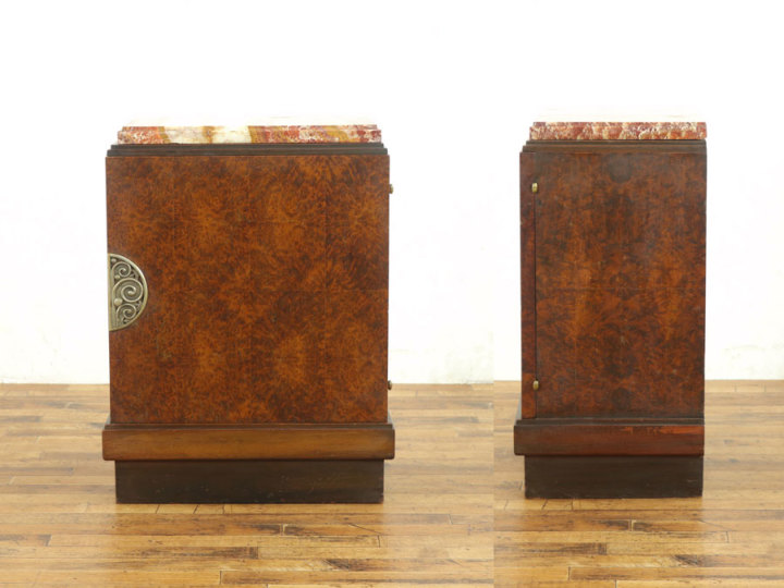 大理石天板のナイトテーブル 64278 アンティーク家具 ウェブサイト商品