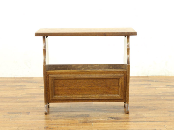 ヴィンテージ　マガジンラック　無垢材　アンティーク マガジンラック 64287 アンティーク家具 ウェブサイト商品一覧