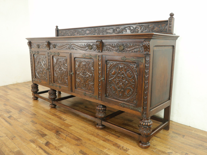 重厚な存在感 フランス アンティーク家具 サイドボード 64302a