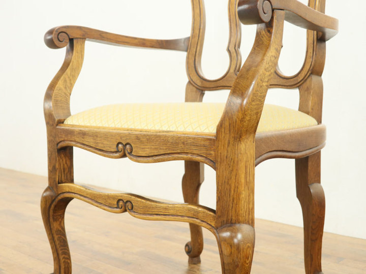 フランス猫脚アームチェア 64360 アンティーク家具 ウェブサイト商品