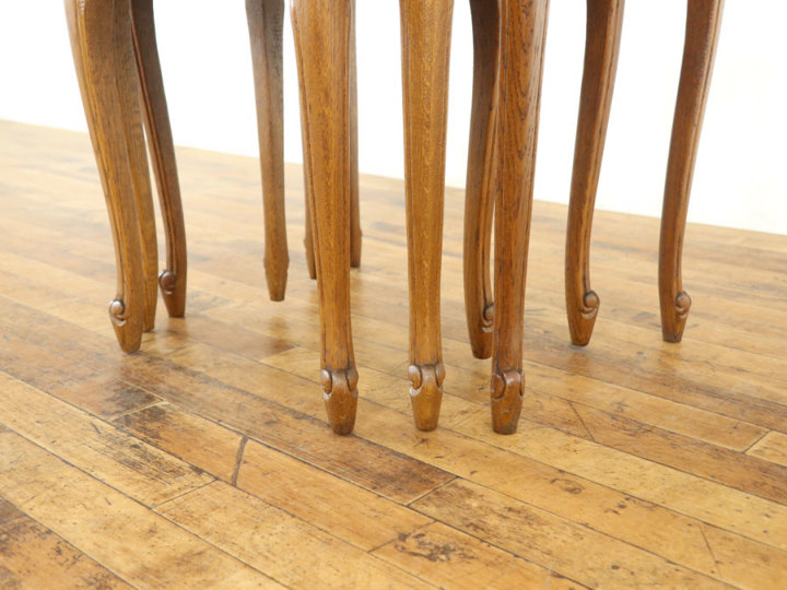 イタリア製 サイドテーブル 猫脚 アンティーク ネストテーブル 西洋家具 送料無料】 ヴェローナクラシック 猫脚象嵌ネストテーブル イタリア