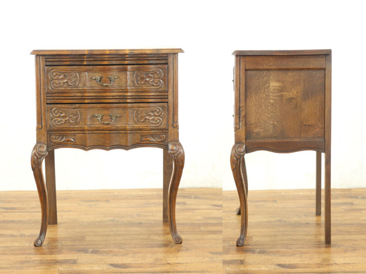 小ぶりなアンティークチェスト 猫脚チェスト 64465 アンティーク家具